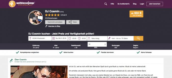 Suche auf DJ-Profil