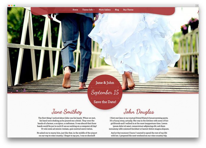 WordPress Theme Hochzeitswebsite