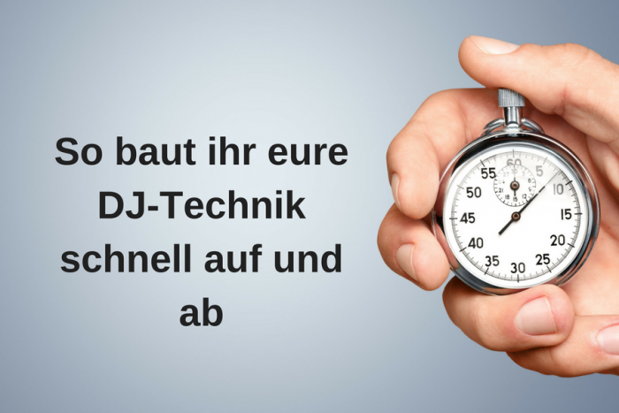 Schneller Auf und Abbau DJ-Technik