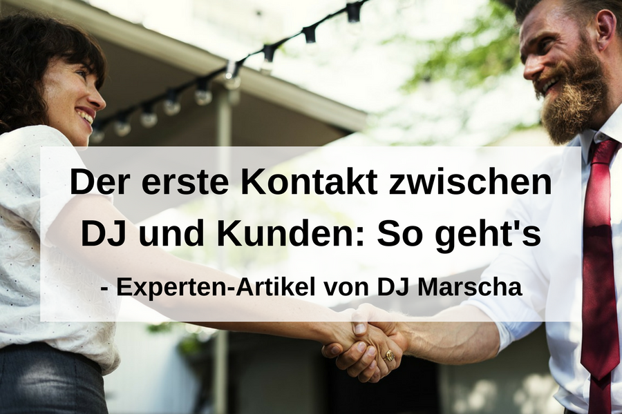 DJ und Kunde Erstkontakt