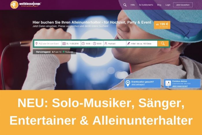 Alleinunterhalter buchen auf EVELY