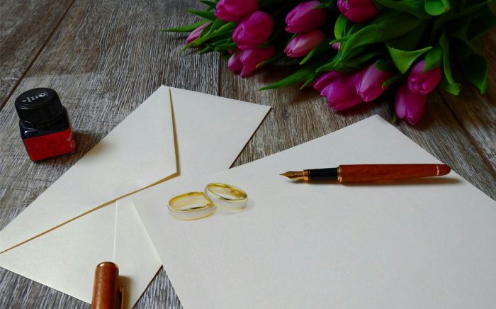 Vorlage für die Hochzeitseinladung